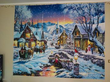 GIGANTOGRAFIA NATALIZIA STAMPATA SU TESSUTO 