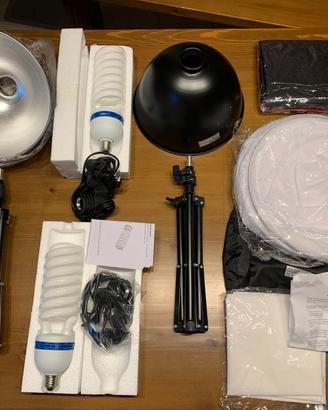 KIT DI ILLUMINAZIONE SOFT BOX PER FOTOGRAFIA