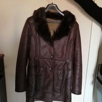 Cappotto effetto montone marrone