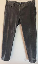 Pantalone  uomo velluto a coste sottili Grigi