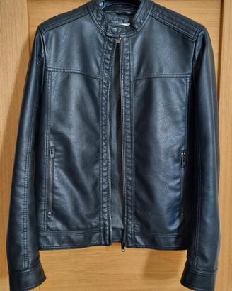 Giacca similpelle. Nero. Jack & Jones.