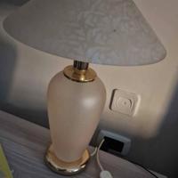Lampade da comodino in vetro satinato e ottone  a