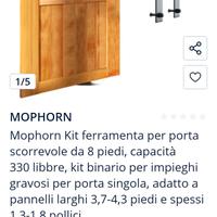 kit per porta scorrevole in legno 