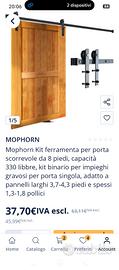 kit per porta scorrevole in legno 
