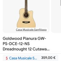 chitarra 12 corde GOLDWOOD Senza un graffio