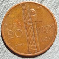 Moneta da 20 lire Ottobre 1922 del 1923