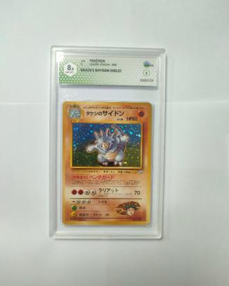 Pokemon GRAAD 8.5 Brock's Rhydon 112 Gym Heroes