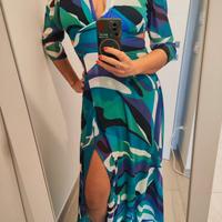 Abito lungo chiffon tg48