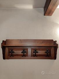 🪵 Appendiabiti da parete in legno massiccio