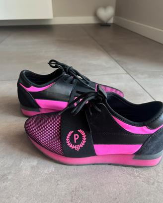 Pollini Sneakers Slip On Donna Nere Fucsia 36