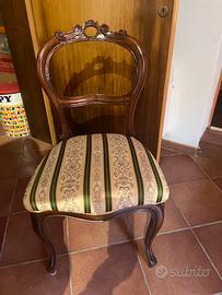 Sedie in noce in stile