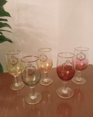 5 bicchieri da vino/aperitivo vintage Napoleon 