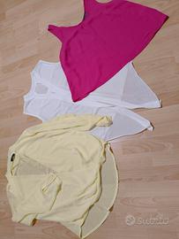 ⭐ Lotto 3 bluse velate leggere varie S/M ⭐