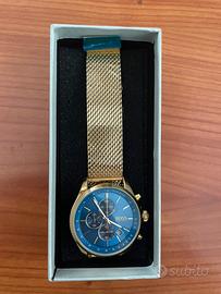 Orologio Hugo Boss uomo nuovo blu e oro