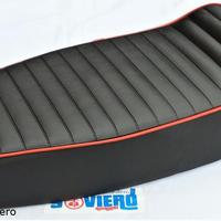 Sella Sport Nera Lunga Bordino Rosso Vespa 125 150