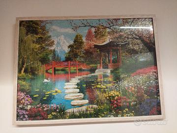 Quadro con puzzle paesaggio Giapponese