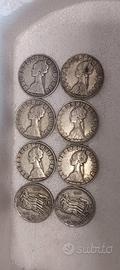 8 monete 500 lire le Caravelle/ Unità d'Italia 