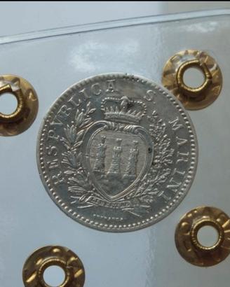 Moneta 1 Lira 1898 San Marino - Argento 