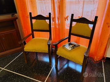 Set 2 poltroncine d'epoca da restaurare