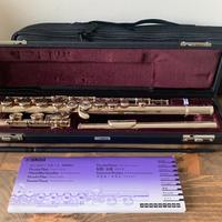 flauto traverso Yamaha YFL412 testa+corpo argento