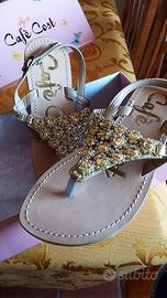 Sandali gioiello donna in pelle