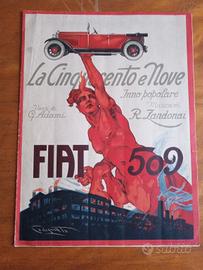 spartito musicale pubblicitario Fiat Dis.Codognato