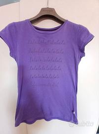 Maglietta viola “Life is wonderful” 100% cotone