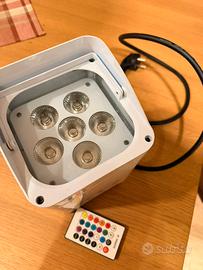 Wisdom Faro led a batteria 6x18w RGBWAUv 6in1 Wifi