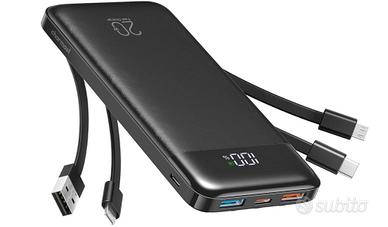 Charmast Power Bank con Cavi Integrati, 22.5W 2000