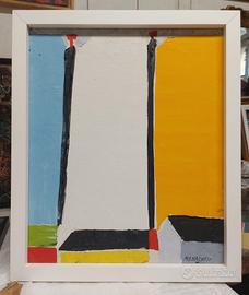 Sante Monachesi "muri ciechi" olio su tela