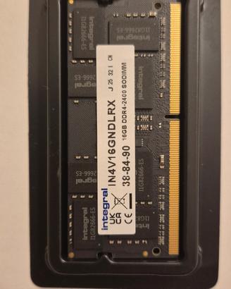 RAM Laptop 16GB DDR4 2400MHz CL15 SODIMM Integral