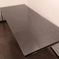 Tavolo vetro e acciaio design Nuovo Viadurini