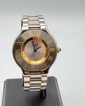 Cartier Must 21 Acciaio Oro Bracciale a Maglie