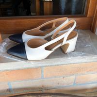 Scarpe eleganti da donna, colore bianco e blu