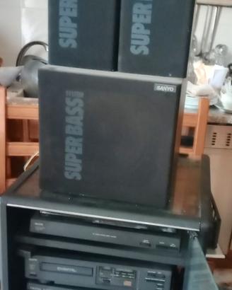 impianto stereo giradischi Sanyo completo 