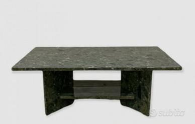 Tavolino da caffè vintage in marmo verde, Italia, 