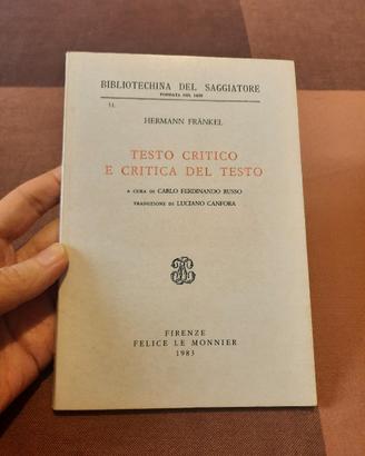 Hermann Fränkel, Testo critico e critica del testo
