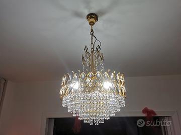 lampadario placcato oro