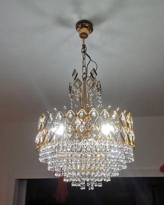 lampadario placcato oro