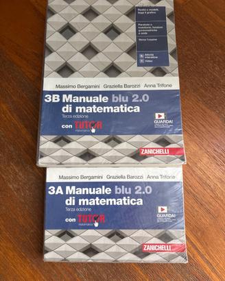 Libri scolastici fisica, inglese e matematica.