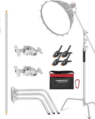  C-Stand 320cm Heavy Duty + Braccio +2 Grip head