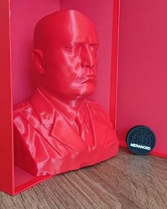 MUSSOLINI Pelatone Rosso Busto Pop La Zanzara 14CM