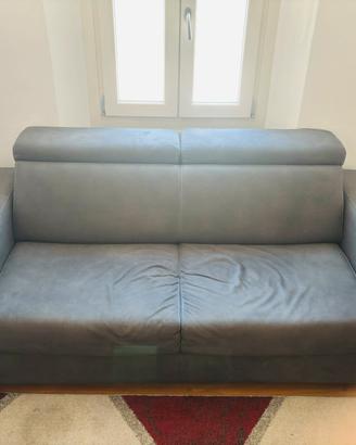 Divano letto 2 posti grigio-come nuovo, made italy