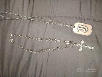 collana originale juventus e collana croce argento