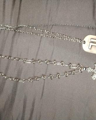 collana originale juventus e collana croce argento