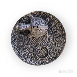Porta incenso vintage tartaruga metallo orientale