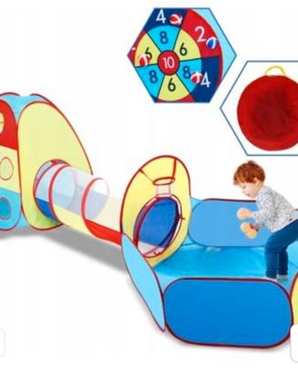 tenda con tunnel e piscina bambini 