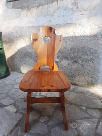 3 sedie stile tirolese