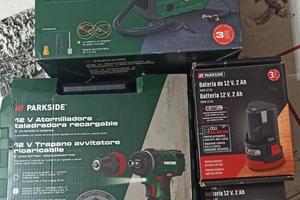 Parkside Trapano avvitatore  12V + Compressore 20V