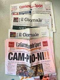 Giornali 2006 vittoria mondiali Italia